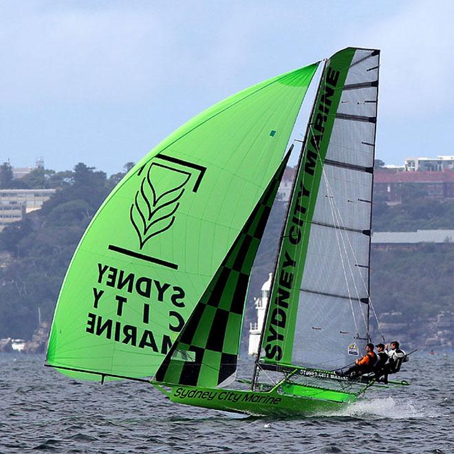 Sydney city marine -  2014 JJ Giltinan 18ft Skiff Championship © Frank Quealey /Australian 18 Footers League http://www.18footers.com.au